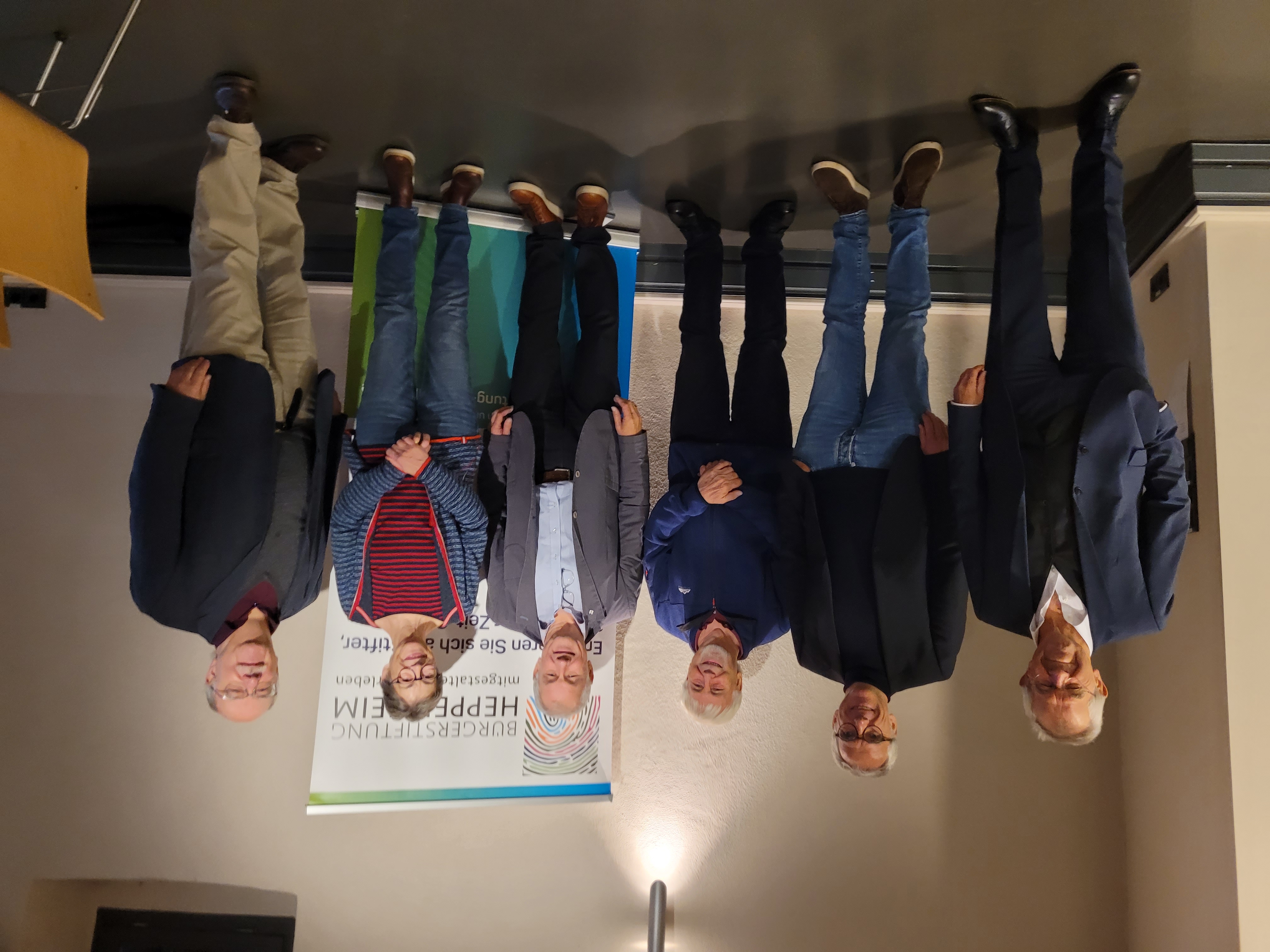 von links nach rechts: Dr. H. Engelhard, C. Hoffmann, Dr. W. Groß, M. Tiegelkamp, M. Hardt-Holler, Prof. K. Härter﻿